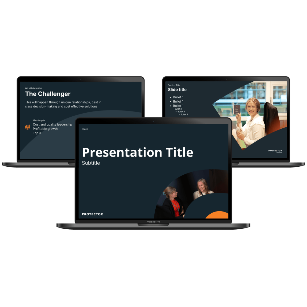 Screenshot of how the presentation templates look like